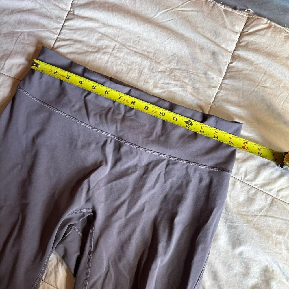Lululemon Awakening Tights, Ruched, Cropped,‎ Magnum Gray Mauve, Size 12